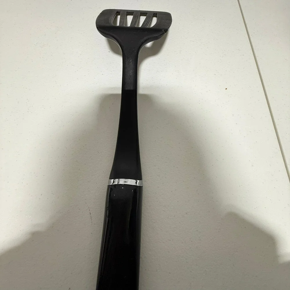 KitchenAid Slotted Turner Spatula Black Nylon‎ Heat Resistant Chrome Accent
